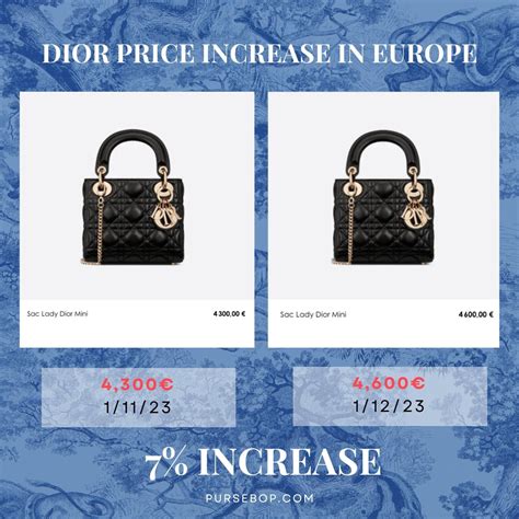 price of lady dior in paris